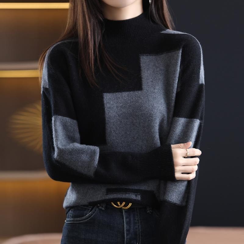 Carolina - Trendy Checkered Sweater