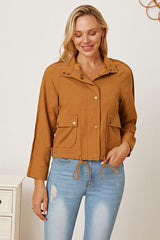 Jacke mit Reißverschluss und Druckknopftaschen