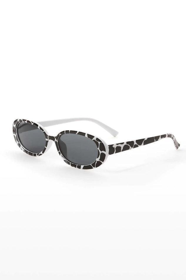 Cow Color Oval Frame Sunglasses - HouseofHalley