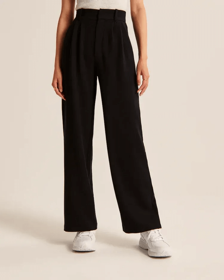 Tailored trousers with wide leg