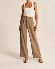 Tailored trousers with wide leg