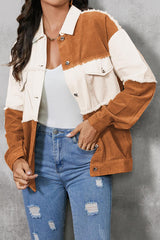 Jacke mit Farbblockdesign und Knopfleiste