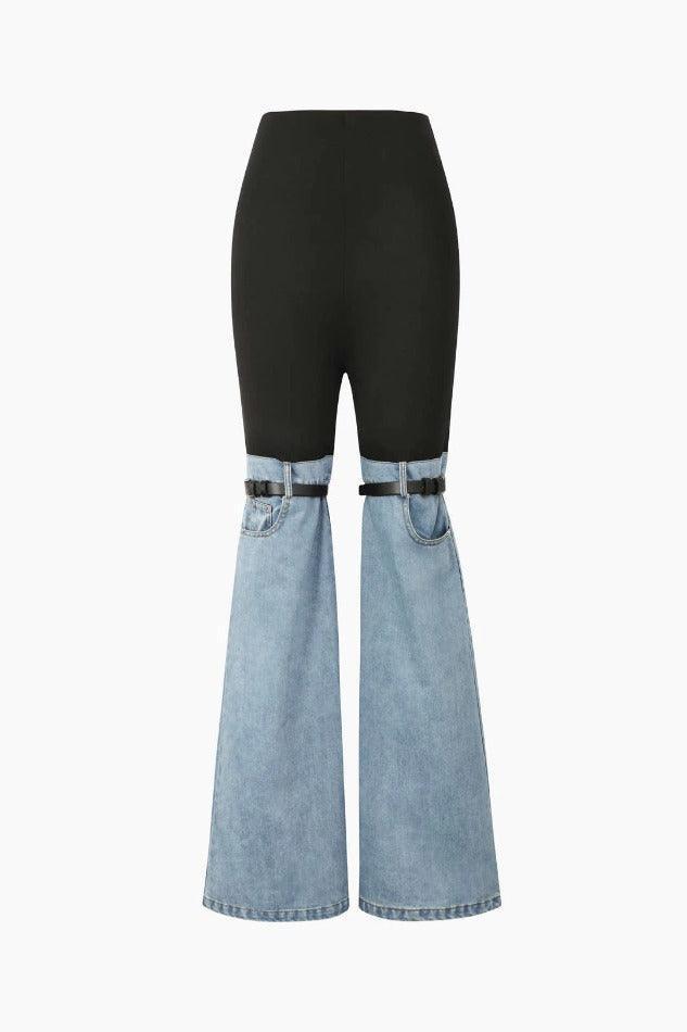 Denim Hybrid Flared Pants - HouseofHalley