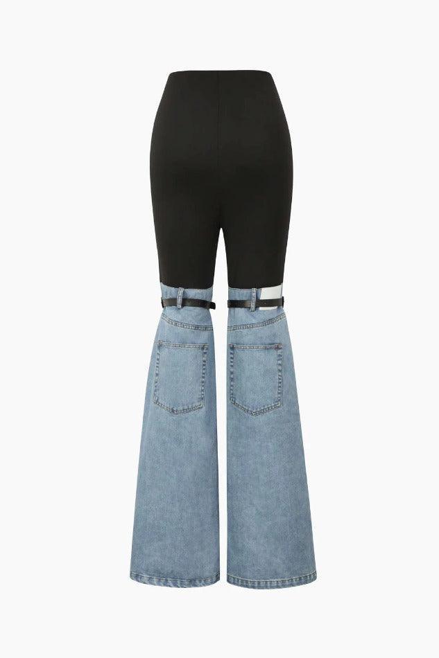 Denim Hybrid Flared Pants - HouseofHalley