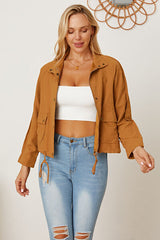 Jacke mit Reißverschluss und Druckknopftaschen