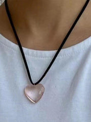 Stone Heart Charm Necklace - HouseofHalley