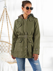 Chaqueta con capucha de tamaño completo y forro desmontable (tres modos de uso)