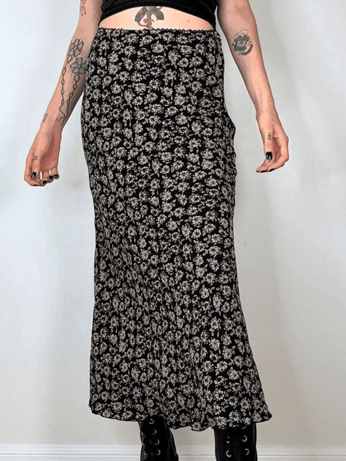 Floral Allover Midi Skirt - HouseofHalley