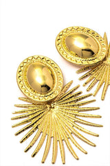 Gold Decor Drop Earrings