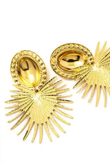 Gold Decor Drop Earrings