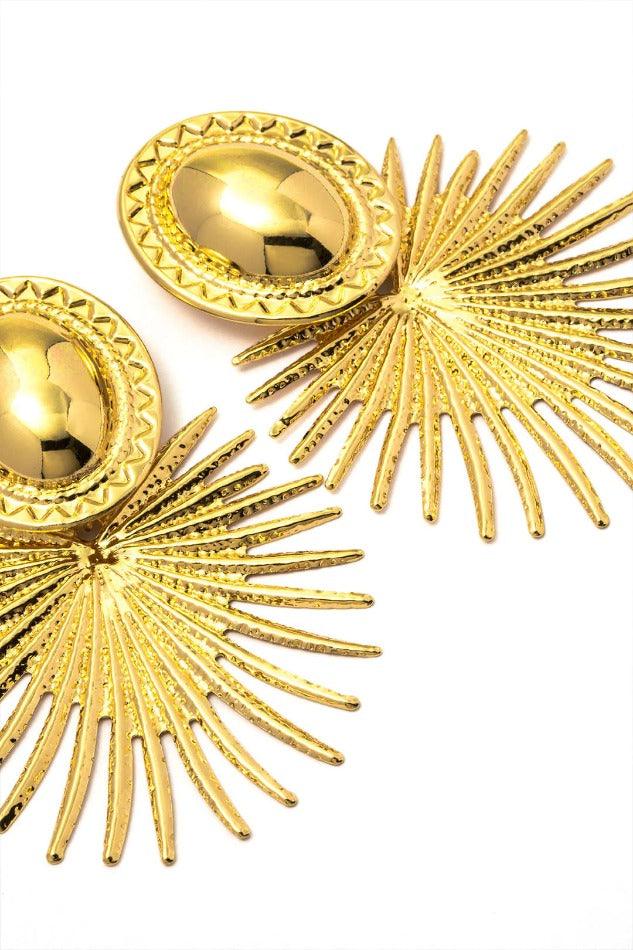 Gold Decor Drop Earrings