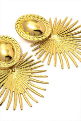 Gold Decor Drop Earrings