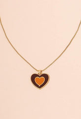 Gradient Heart-shaped Pendant Necklace