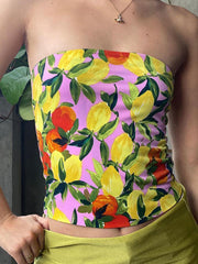 Hawaiian Printed Bandeau Top - HouseofHalley