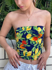 Hawaiian Printed Bandeau Top - HouseofHalley