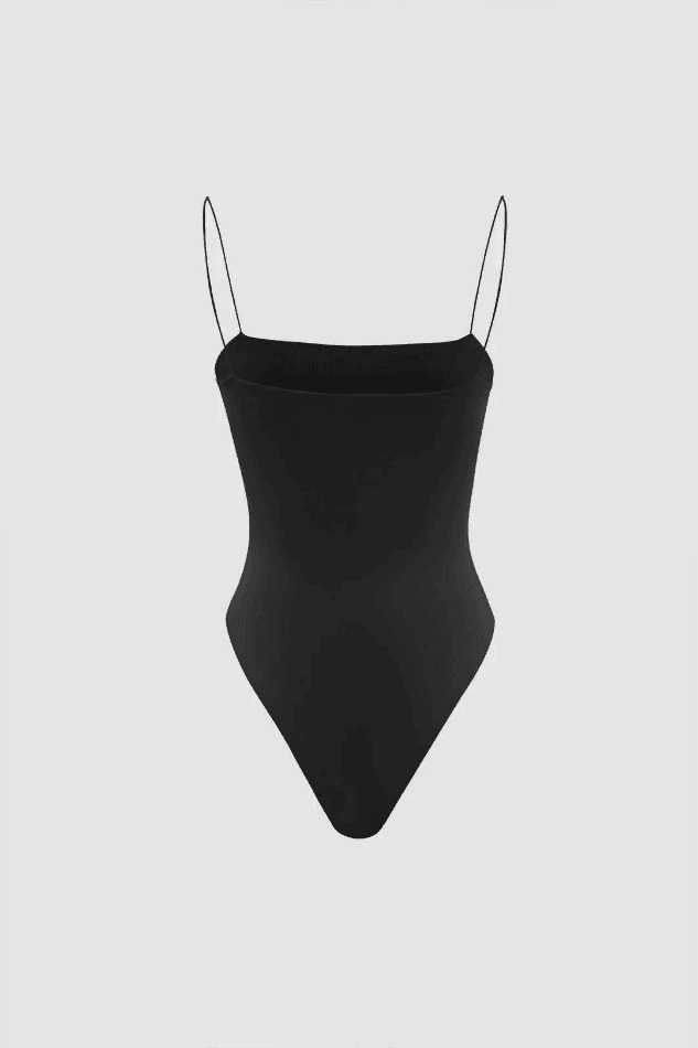 High Leg Spaghetti Strap Bodysuit - HouseofHalley