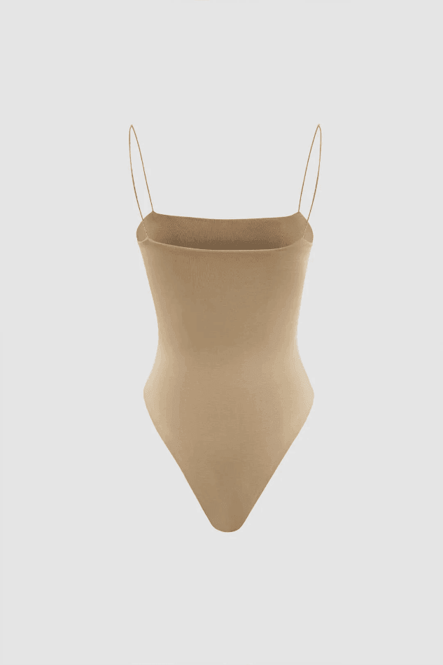 High Leg Spaghetti Strap Bodysuit - HouseofHalley