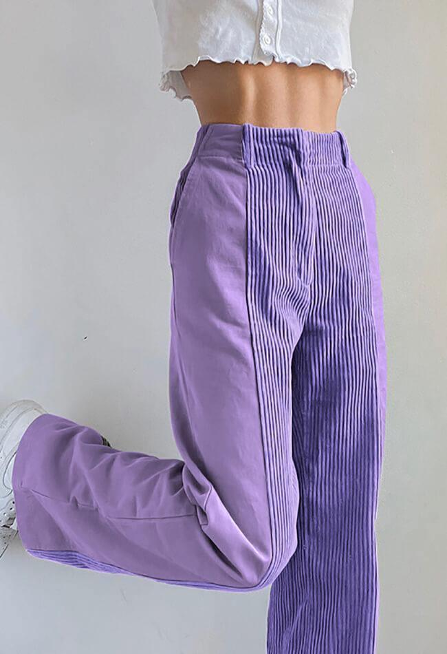 High Waist Y2K Corduroy Loose Pants - HouseofHalley