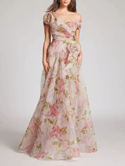 Beach-Style Printed Long Dress