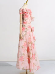 Beach-Style Printed Long Dress