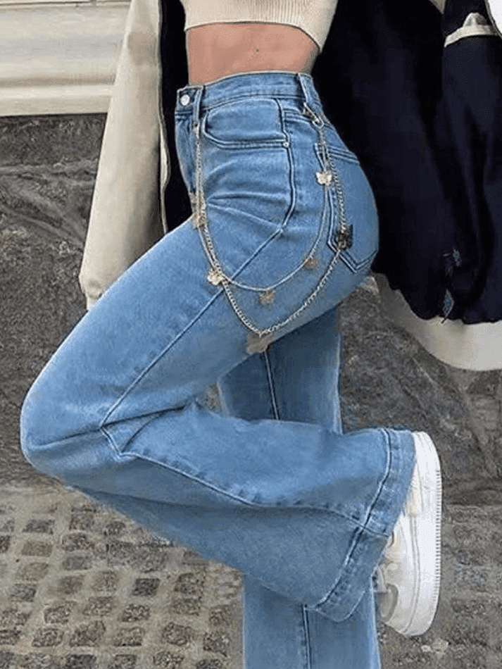 Mid Waist Washed Boyfriend Jeans - HouseofHalley