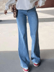 Mid Waist Washed Boyfriend Jeans - HouseofHalley