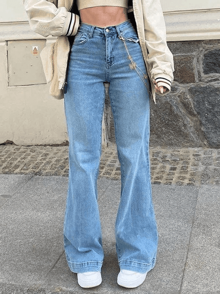 Mid Waist Washed Boyfriend Jeans - HouseofHalley