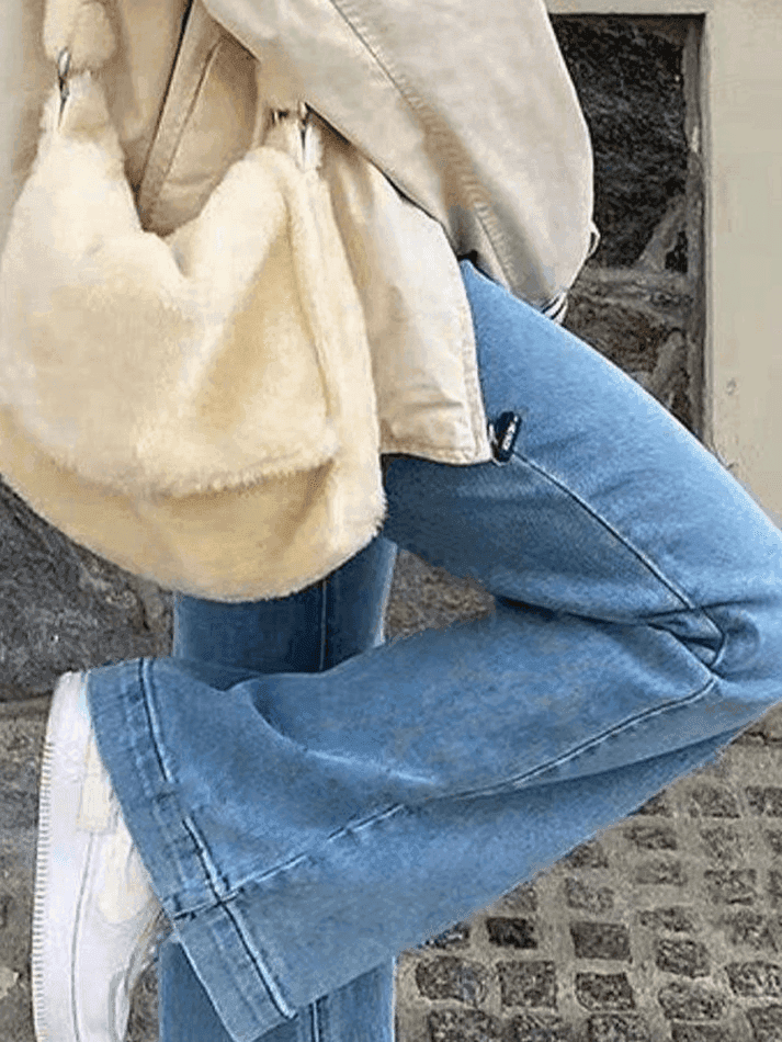 Mid Waist Washed Boyfriend Jeans - HouseofHalley