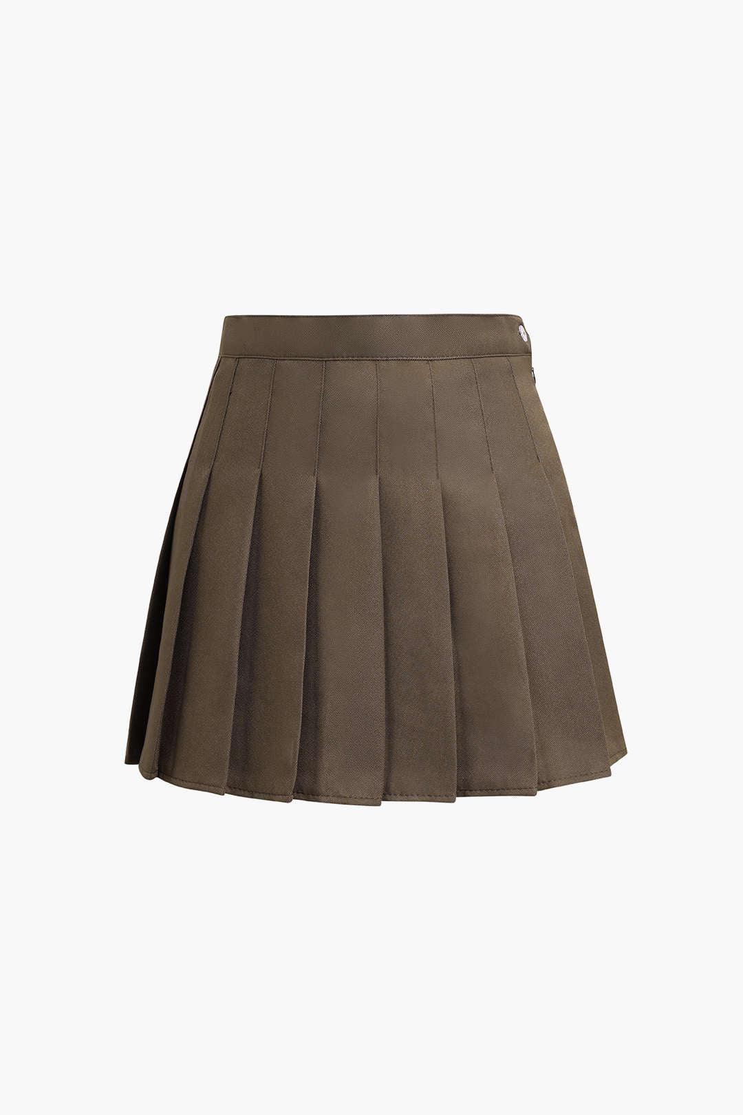 Pleated Mini Skirt - HouseofHalley