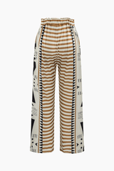 Printed Tie Waist Pants - HouseofHalley