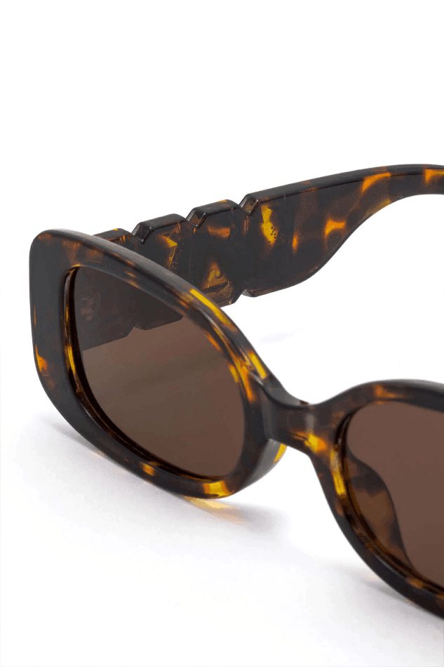 Rectangular Tortoise-shell Sunglasses