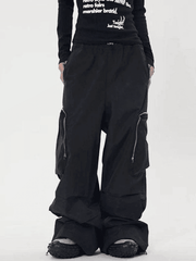 Ruched Zip Pocket Cargo Pants - HouseofHalley