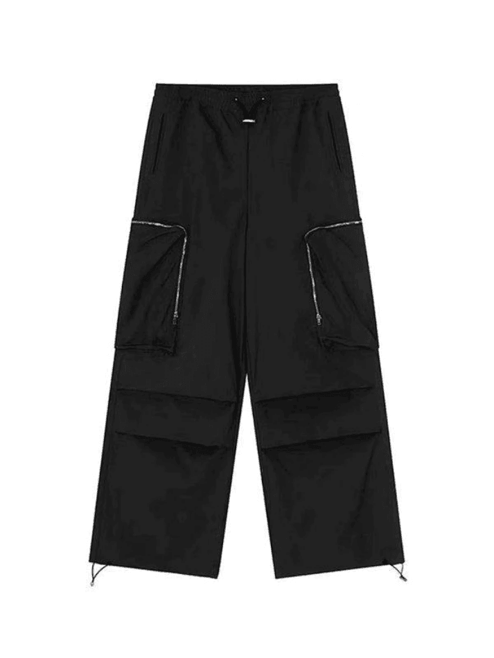 Ruched Zip Pocket Cargo Pants - HouseofHalley