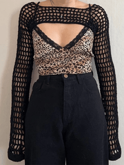 See Through Crochet Knit Bolero Shrug - HouseofHalley