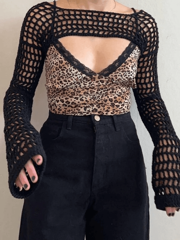 See Through Crochet Knit Bolero Shrug - HouseofHalley