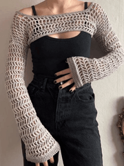 See Through Crochet Knit Bolero Shrug - HouseofHalley