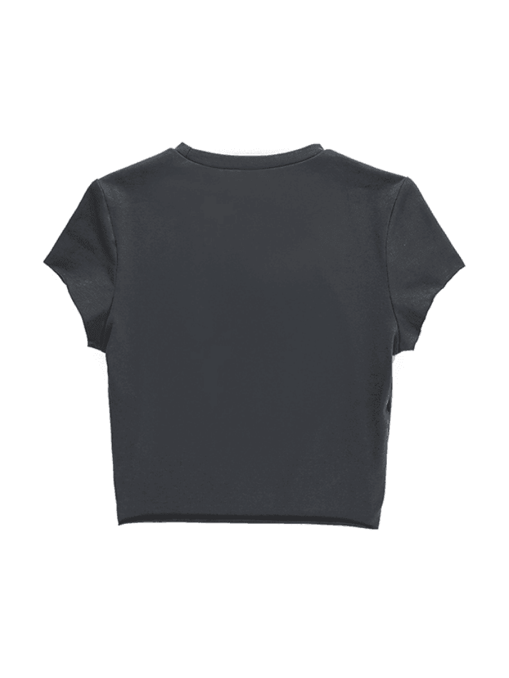 Simple Cropped Short Sleeve Tee - HouseofHalley