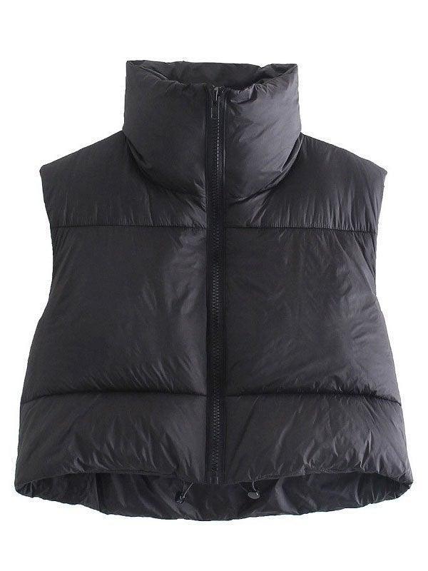 Sleeveless Cropped Puffer Jacket - HouseofHalley