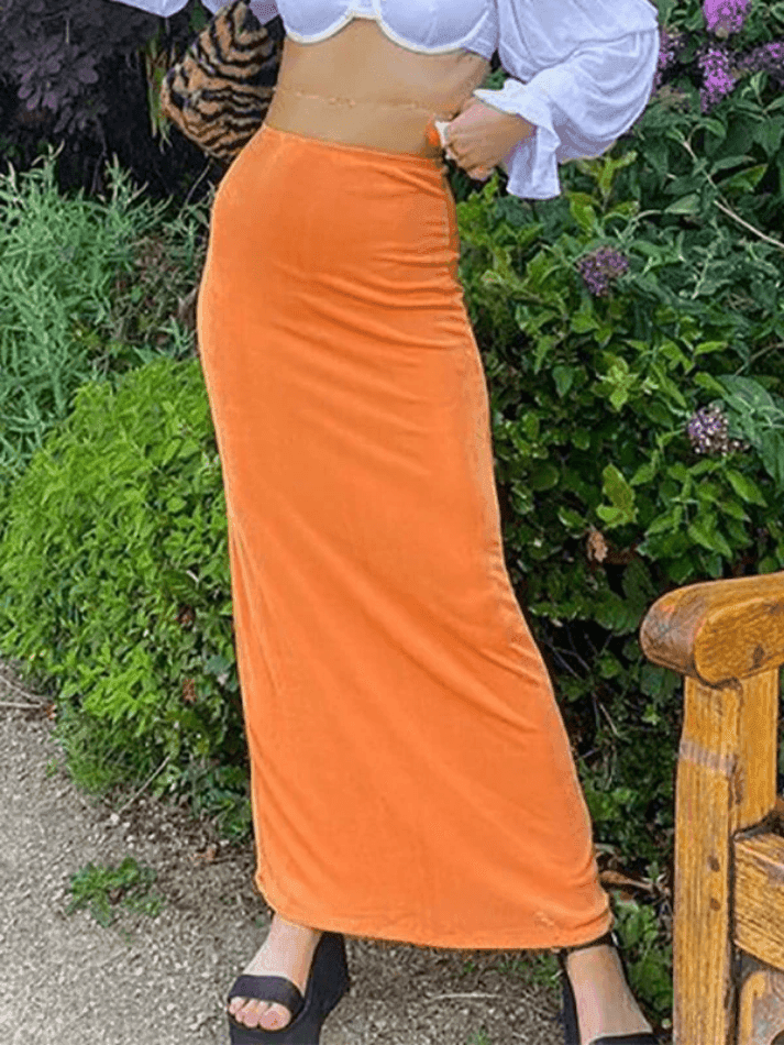 Stretchy Y2K Maxi Skirt - HouseofHalley