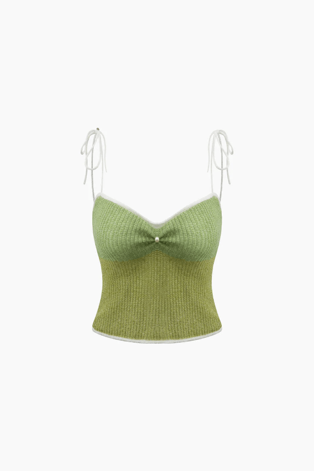 Tie Strap Knit Cami Top - HouseofHalley