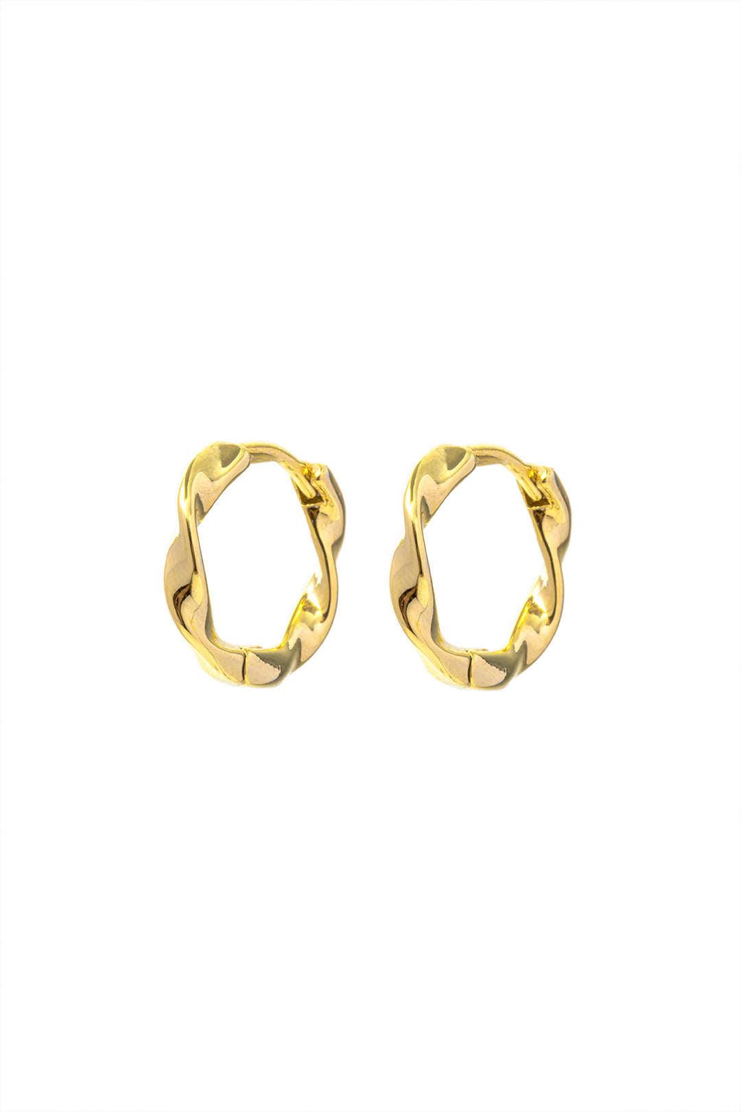 Twisted Huggie Hoop Earrings - HouseofHalley