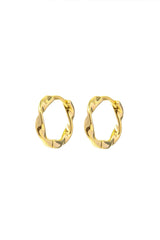 Twisted Huggie Hoop Earrings - HouseofHalley