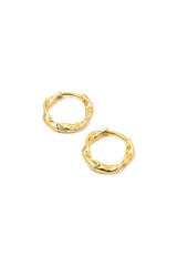 Twisted Huggie Hoop Earrings