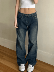 Vintage Blue Wash Boyfriend Jeans - HouseofHalley