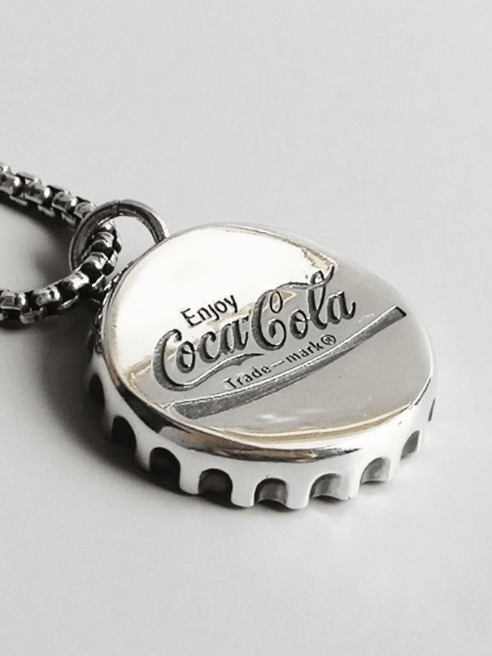 Vintage Bottle Cap Pendant Necklace