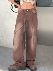 Vintage High Rise Loose Tie Jeans - HouseofHalley