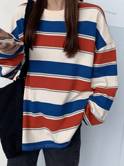 Vintage Striped Pullover Sweatshirt - HouseofHalley