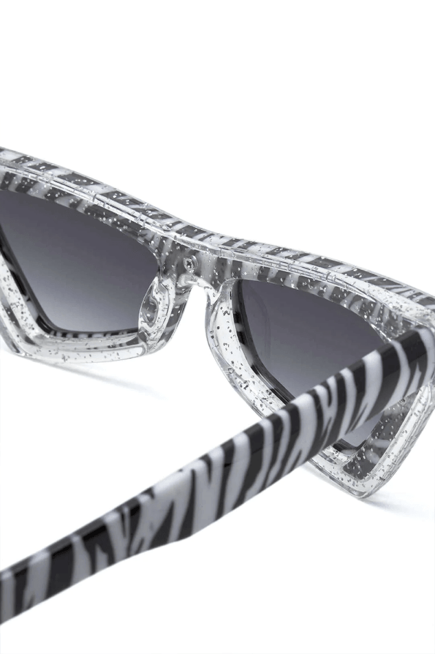 Zebra-stripe Frame Sunglasses