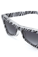 Zebra-stripe Frame Sunglasses