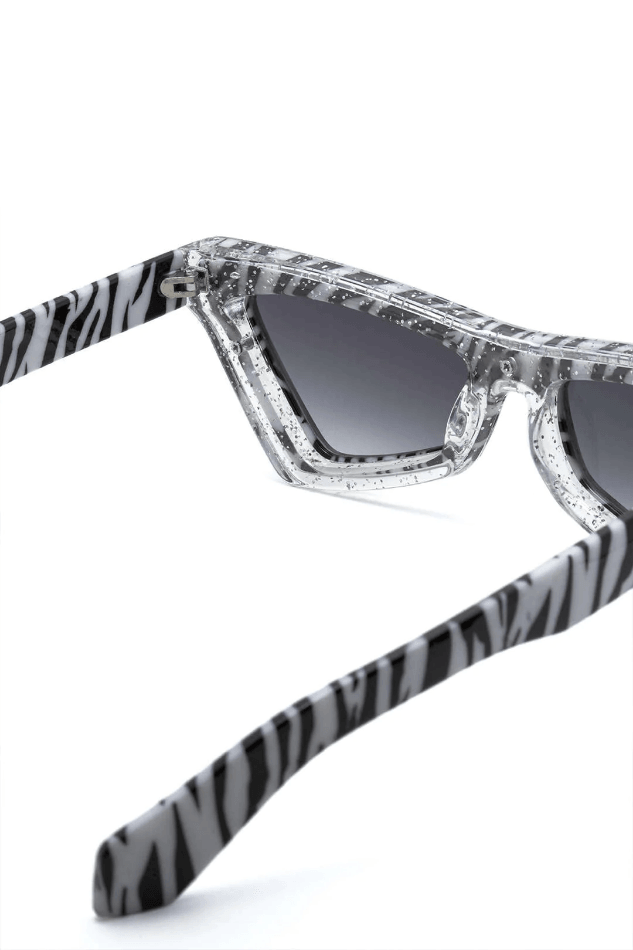 Zebra-stripe Frame Sunglasses